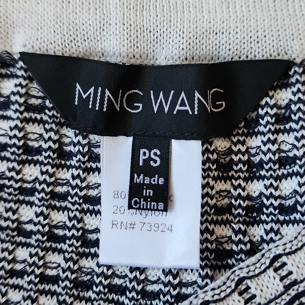 Ming Wang white/black tile print knit skirt-PS - Picture 3 of 6